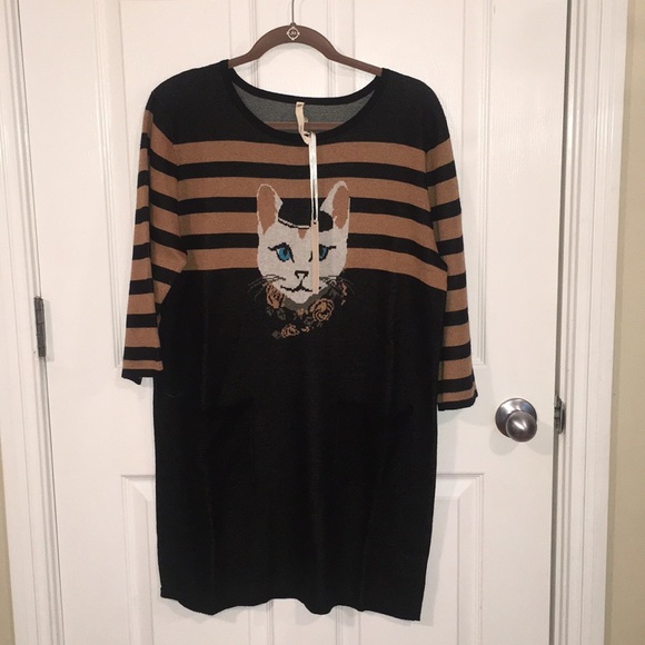Modcloth Cat Well-Styled Feline Sweater Dress - Picture 5 of 5
